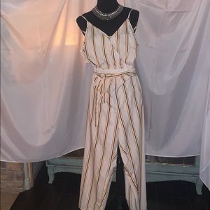 Spaghetti strap pin stripe jumper